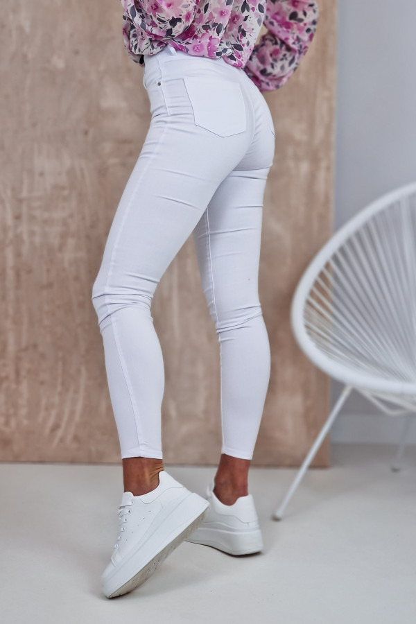 Spodnie Jeansy High Waist 552 Białe 1