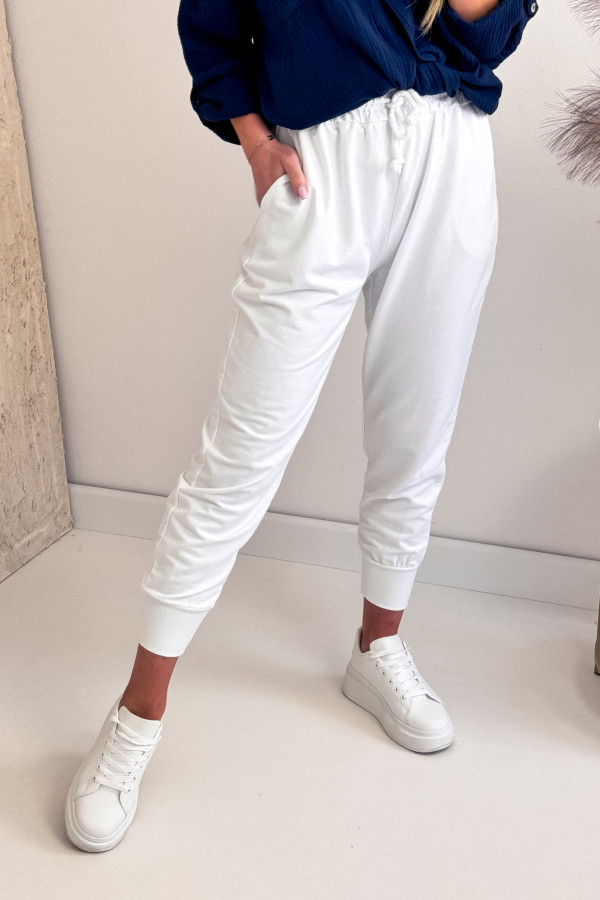 Spodnie Dresowe Basic Białe